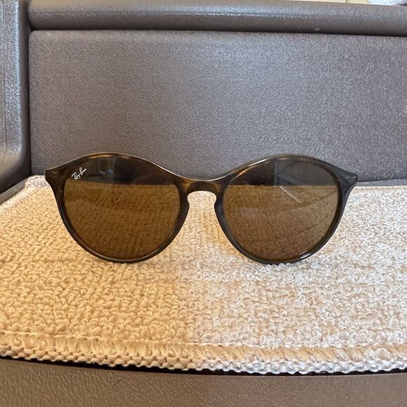 RAY BAN Havana Round Sunglasses RB 4371 Tortoise Brown Lens ITALY w/ Case - Picture 10 of 10